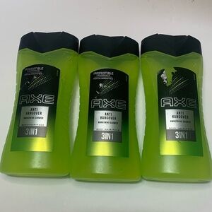 3 AXE Anti Hangover Shower Gel Body Hair Wash 8.4 oz New
